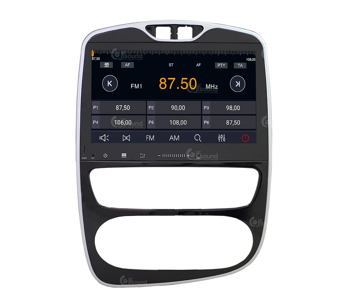 Autorradio de Ajuste Personalizado para Renault Clio Android GPS Bluetooth WiFi Dab USB Pantalla táctil Full HD 10" procesador de 8 núcleos y comandos de Voz