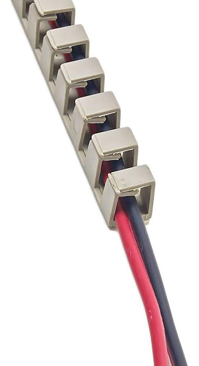 RS PRO Canal de cableado gris, 30 mm x 30 mm, longitud 0,5 m, plástico, pared lateral flexible, paquete de 36 unidades