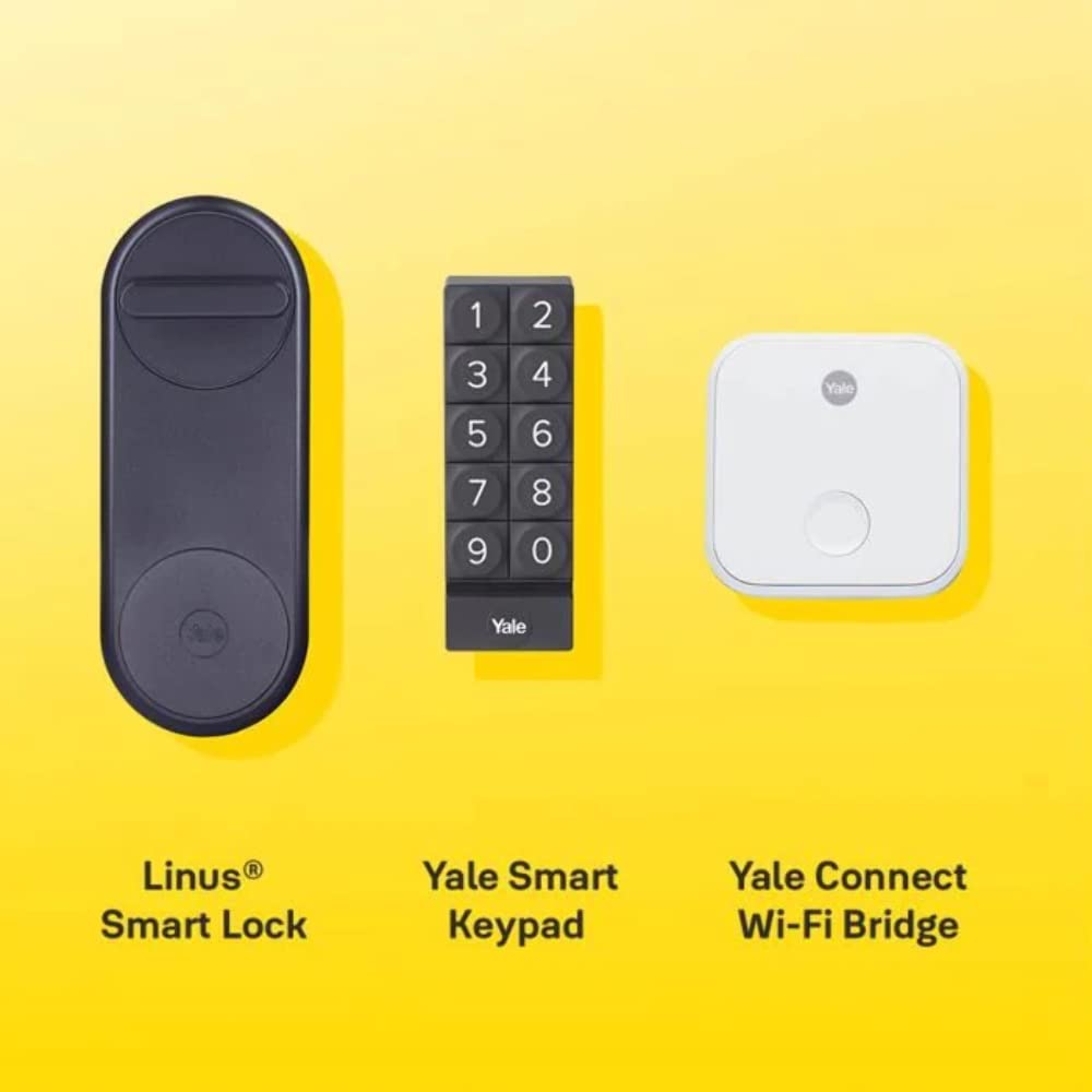 Yale 05/101200/MB Linus Smart Lock Cerradura inteligente motorizada, Negro Mate