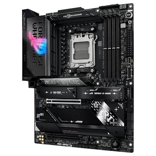 ASUS ROG Strix X870E-E Gaming WiFi - Placa Base AMD ATX, 18+2+2 etapas de Potencia, DDR5, 5X M.2, PCIe 5.0 Compatible con GPU de última generación, WiFi 7, USB 20G con PD 3.0 de hasta 30 W