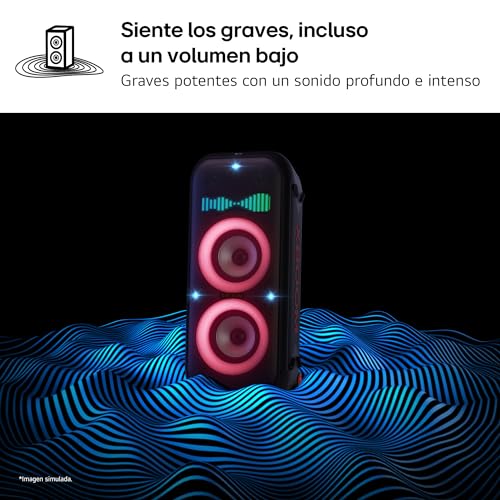 LG XBOOM La Bestia XL9T - Altavoz de Gran Potencia, Bluetooth, USB, Funciones DJ, Karaoke, Iluminación LED, Amplia Conectividad, 2 Altavoces, Negro