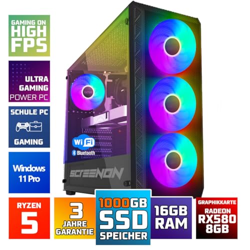 ScreenOn - Ryzen 7 5700G - 500GB SSD - RTX 3050 - Game PC A40129 - WiFi - Windows 11 Pro