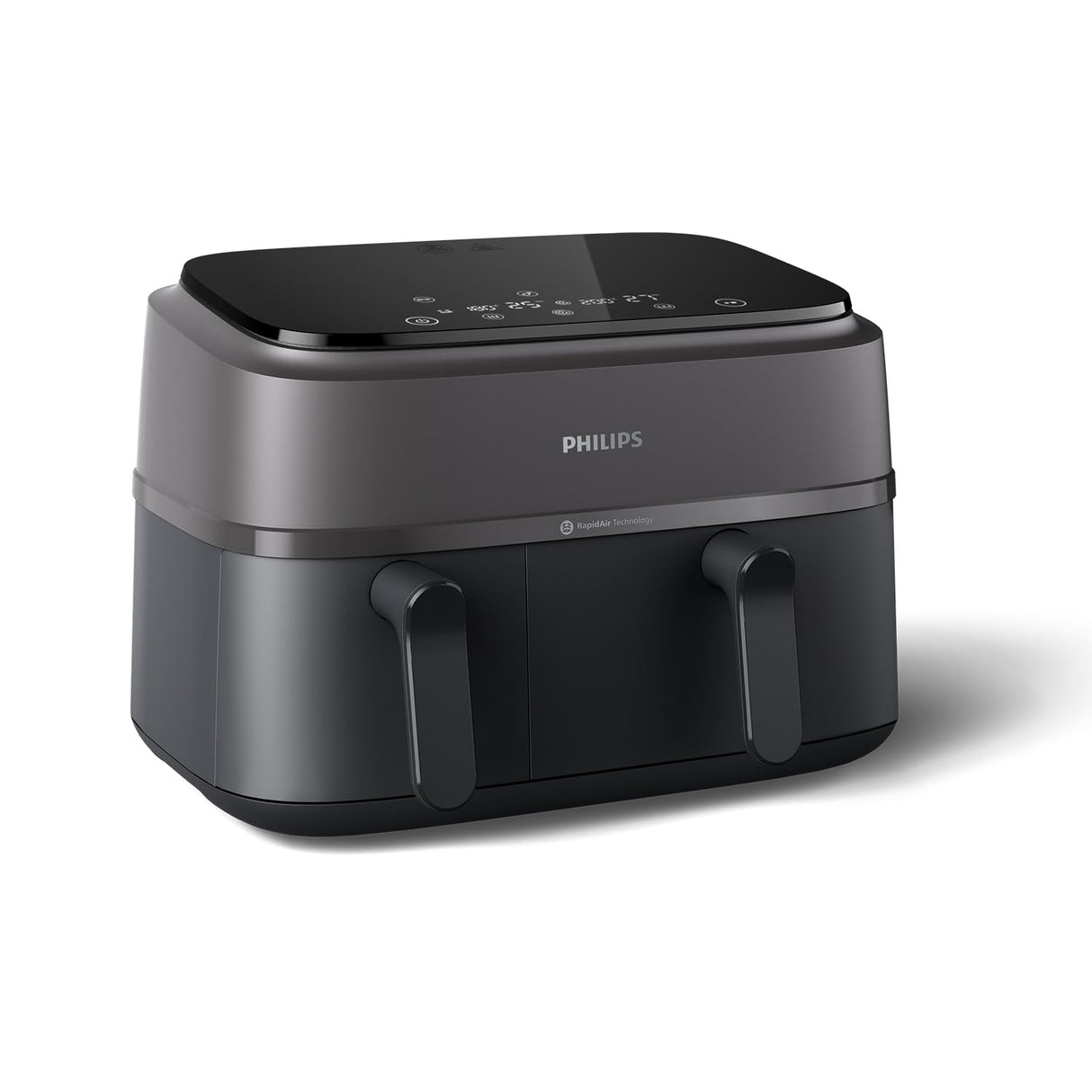 Philips Airfryer Dual Basket Serie 3000, 9L, Freidora de aire con 2 cestas, Kit Desayuno, Tecnología Rapid Air, 99% menos de grasa, ahorro de energía, ideal para familias, App HomeID (NA350/03)