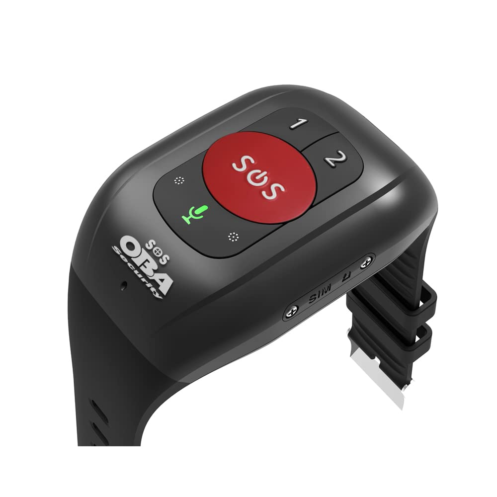 Oba security Pulsera SOS para personas mayores, rescate, llamadas GPS 4G, caídas, posición GPS, cardio, presión, temperatura, impermeable IP 67 con aplicación