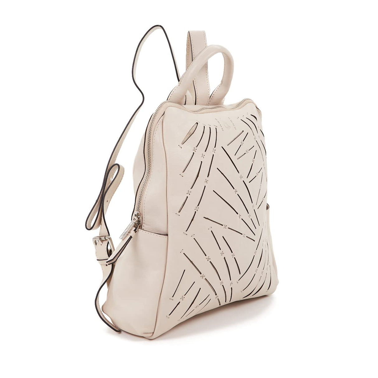 Abbacino Mochila de mujer en piel troquelada beige