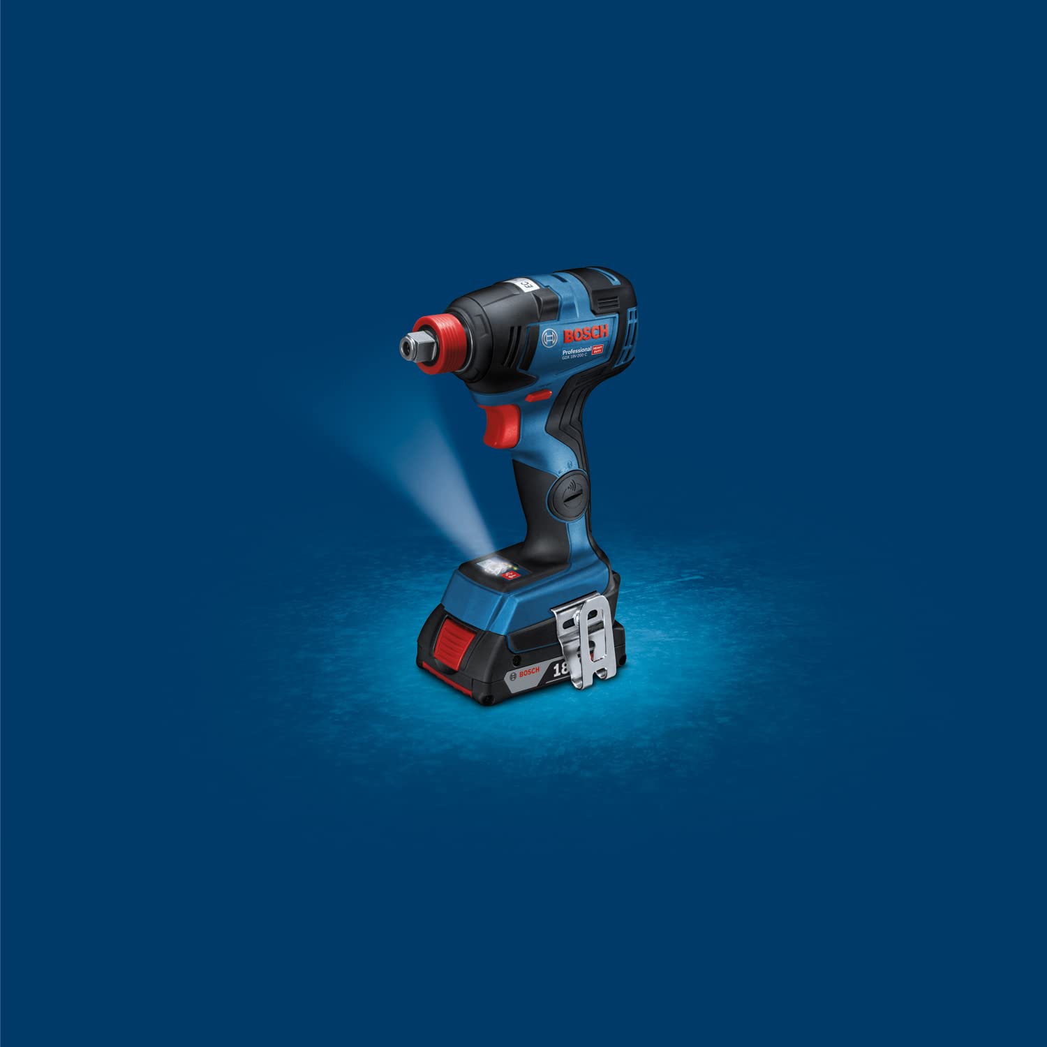 Bosch Professional GDX 18V–200 C - Llave de impacto a batería (18V, 200 Nm, conectable, 2 baterías ProCore x 4.0 Ah, cargador, en L-BOXX)