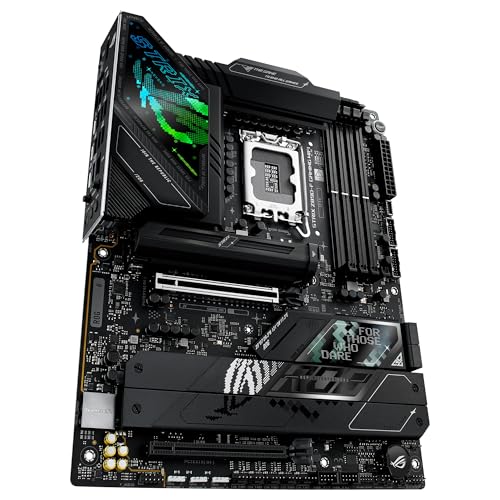 ASUS ROG Strix Z890-F Gaming WiFi - Placa Base ATX, 16+1+2+2 etapas de Potencia, DDR5, PCIe 5.0 Compatible con GPU de última generación, Cinco Ranuras M.2, WiFi 7, AI Overclocking, AI Networking II