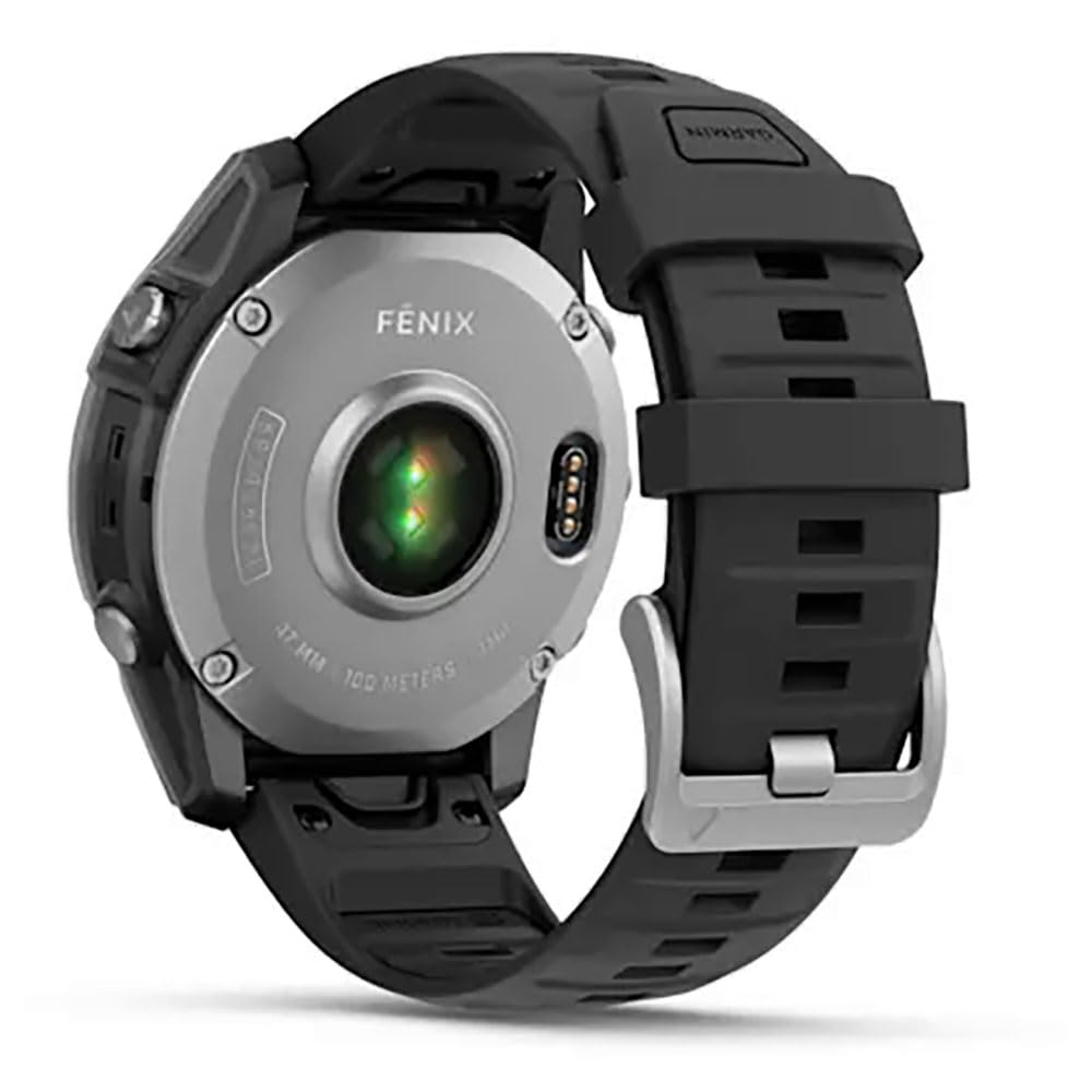Garmin fēnix E - 47mm - Reloj de Alto Rendimiento GPS Multideporte con Pantalla táctil AMOLED, Frecuencia cardíaca, Mapas y hasta 10 días de autonomía, Acero Plateado