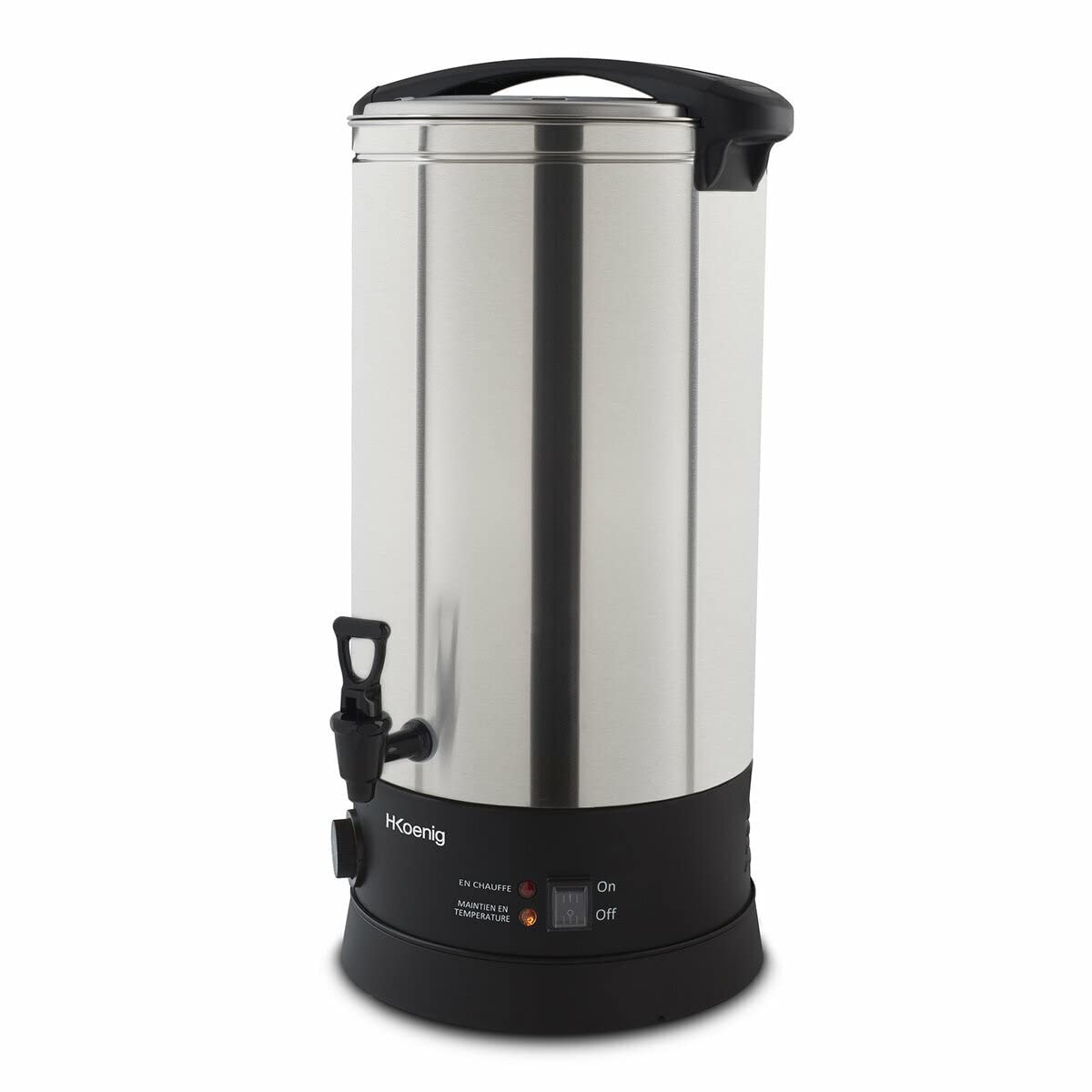 H.Koenig multifunción LEGI25, esterilizador de tarros y preparación de Recetas Calientes, 25 l, 30 – 110 °C, Temporizador hasta 120 min, Acero Inoxidable, 2500 W, 25 litros