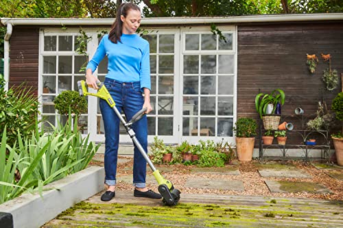 RYOBI - Limpiador de Suelos Inalámbrico 18V One+ - Uso en Superficies Duras de Jardín - Mango Ergonómico y Tubo Telescópico - Se Entrega con 1 Cepillo Universal - RY18PCB-0