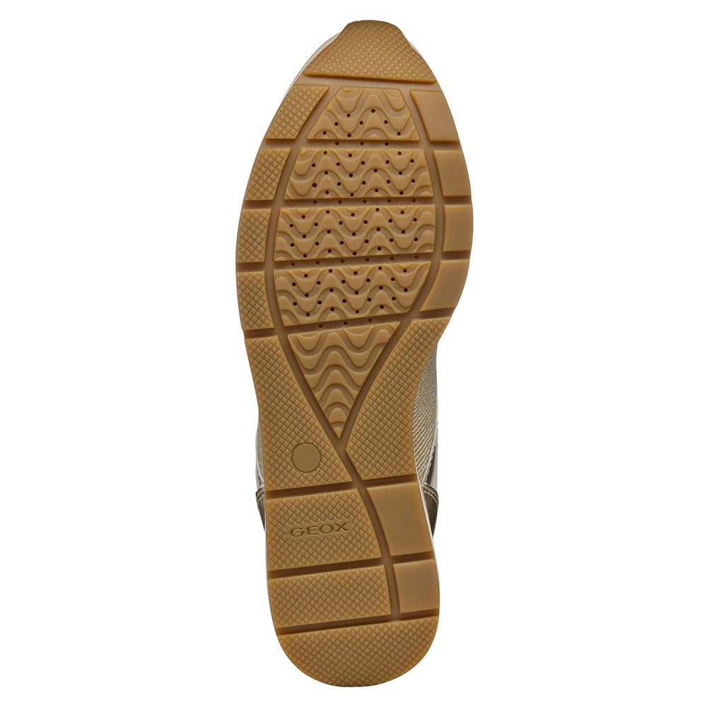 Geox D ZOSMA A, Zapatillas Mujer, White/Lt Gold, 38 EU