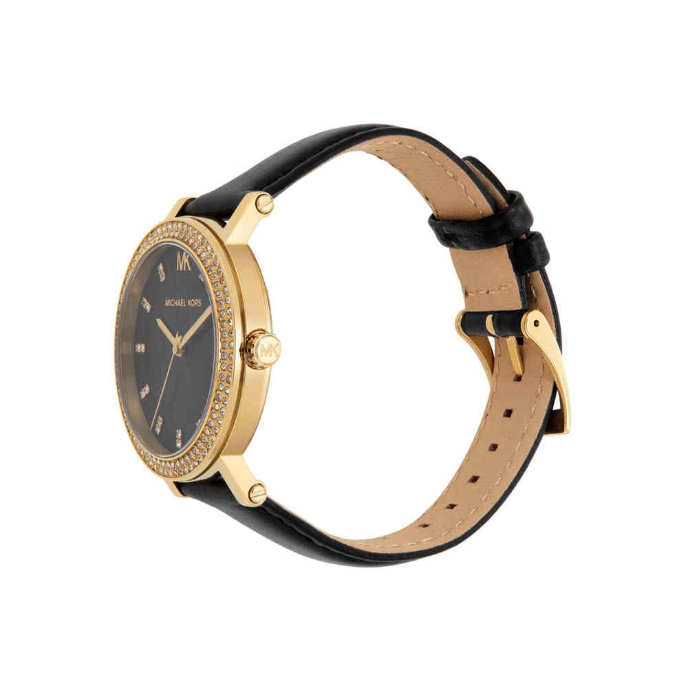 Michael Kors Corey Reloj Mujer, Movimiento de Cuarzo Tres Agujas con Correa de Acero Inoxidable o Cuero