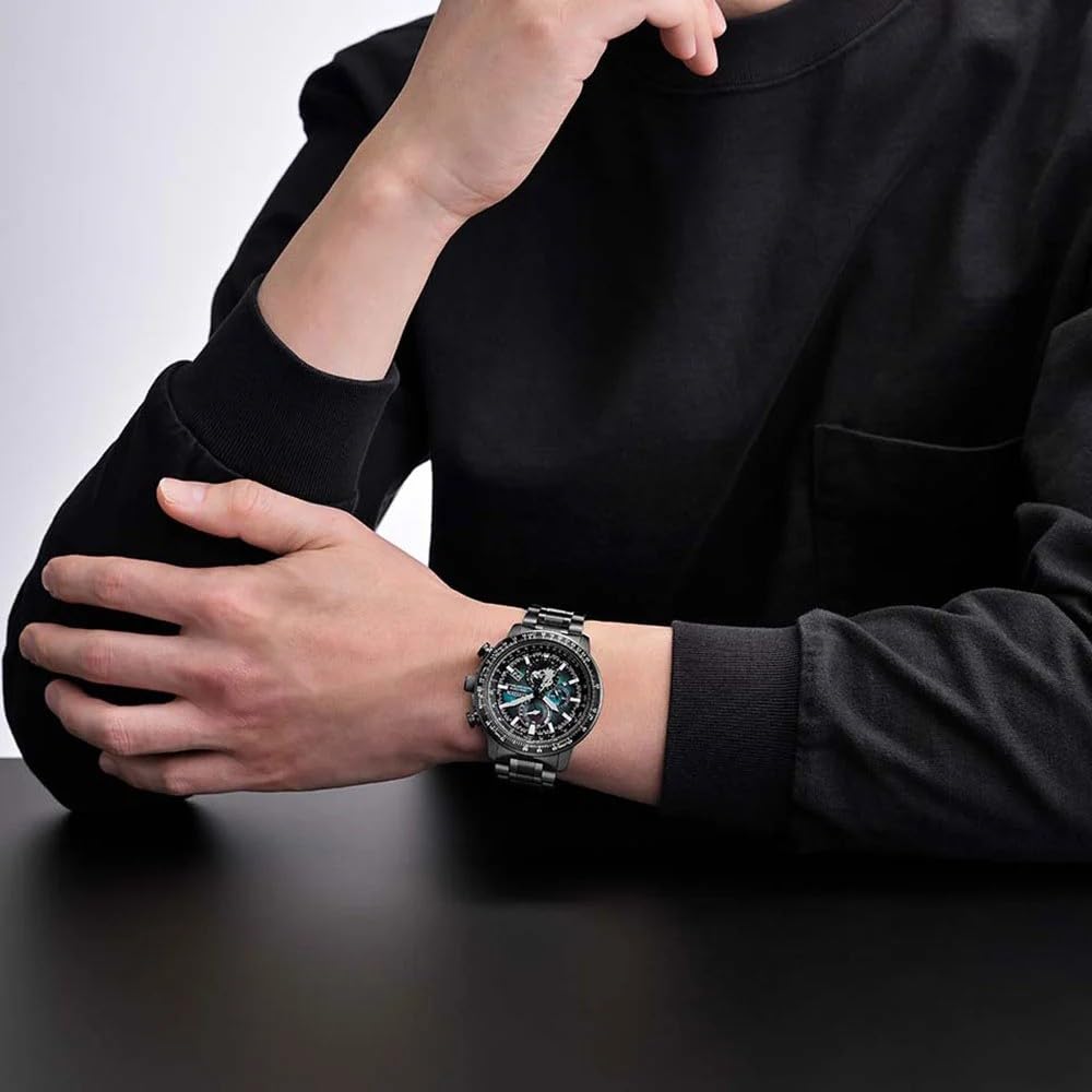 Citizen Reloj Multiesfera para Hombre de Eco-Drive con Correa en Acero Inoxidable BY3005-56E