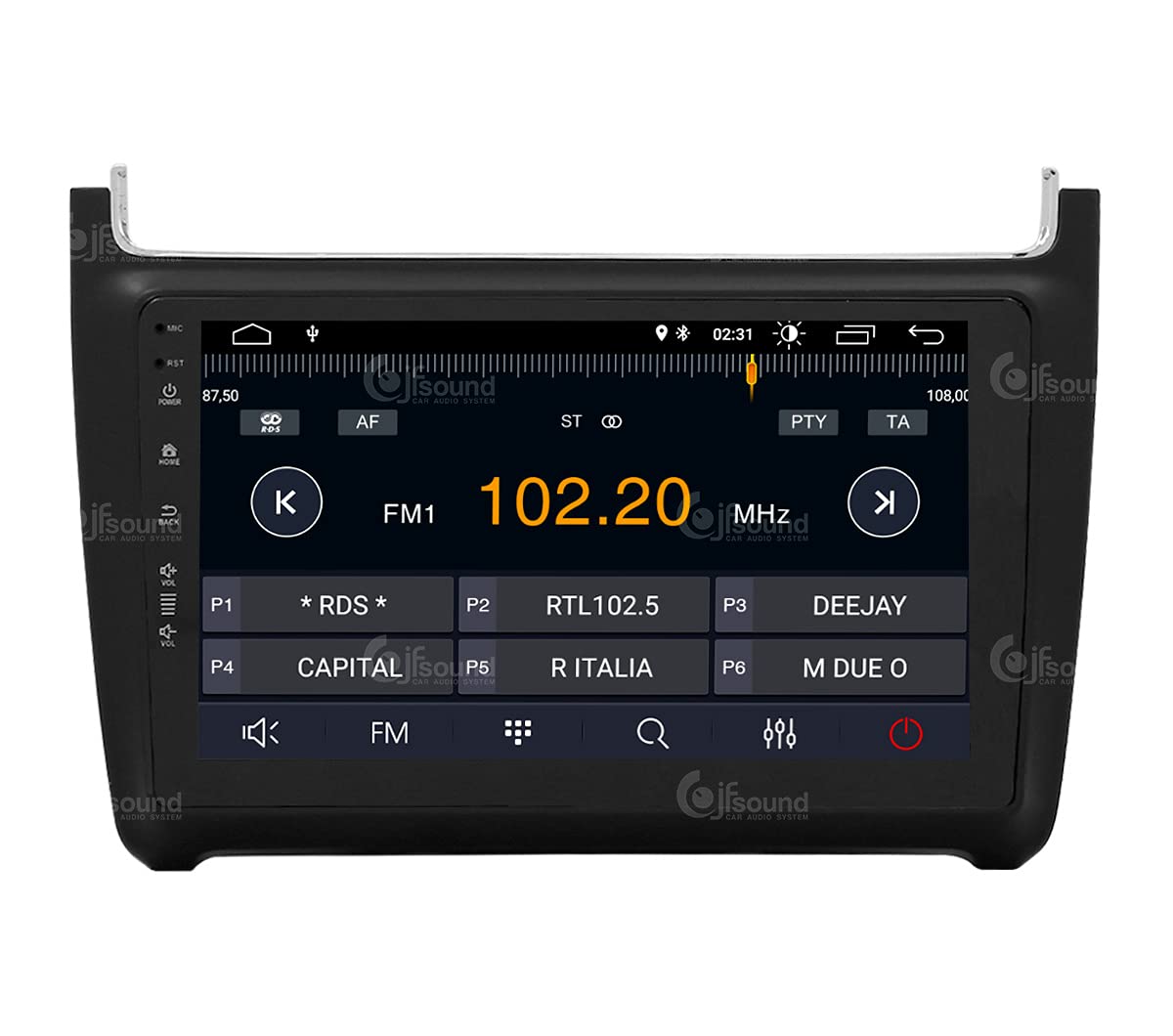 Autorradio de Ajuste Personalizado Compatible con Volkswagen Polo Android GPS Bluetooth WiFi Dab USB Pantalla táctil Full HD 9