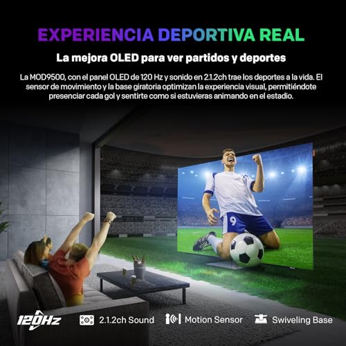 Metz Smart TV 42" 4K OLED, 42MOD9500Z 120Hz Google TV con Dolby Vision IQ, Dolby Atmos, Chameleon Extreme 3.0, HDR 10+, Sonido 2.1.2ch, Sensor de Movimiento Eye Care TV, DVB-T/-T2/-C/-S/-S2, Ci+