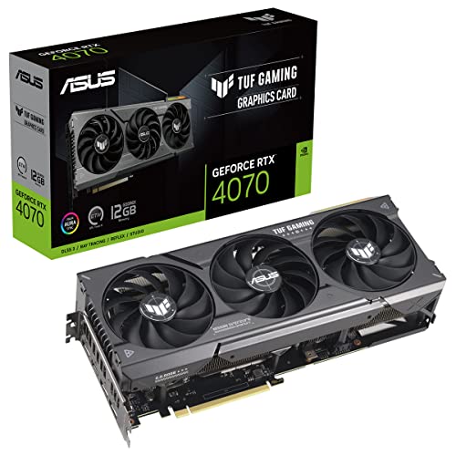 Asus TUF Gaming GeForce RTX 4070, Tarjeta Gráfica Gaming (PCIe 4.0, 12GB GDDR6X, DLSS 3, HDMI 2.1a, DisplayPort 1.4a)