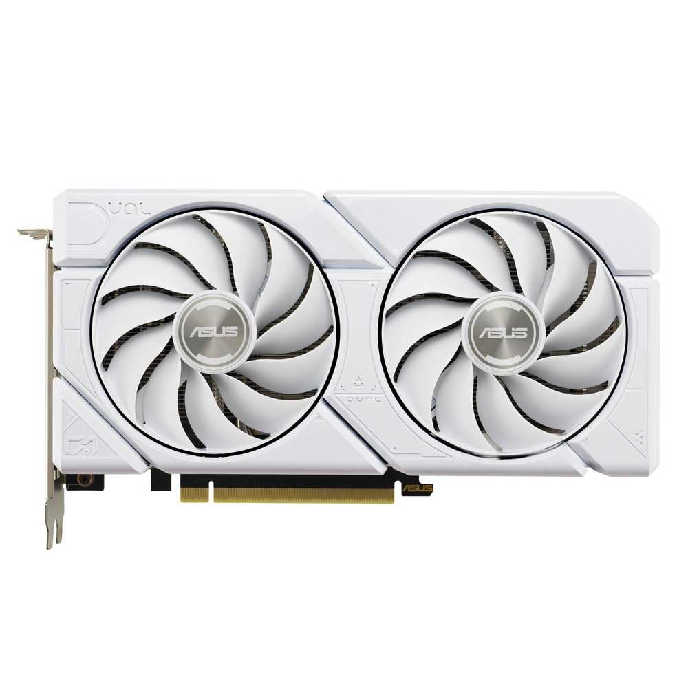 ASUS Dual GeForce RTX 4060 EVO White OC Edition 8GB GDDR6 (listo para SFF, PCIe 4.0, 8GB GDDR6, DLSS 3, HDMI 2.1a, DisplayPort 1.4a, diseño de ventilador Axial-Tech, tecnología 0dB, BIOS dual, soporta