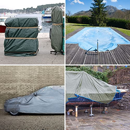 GARDENIX Lona Protectora Multiusos (90 g/m², 12 x 15 m), Color Verde