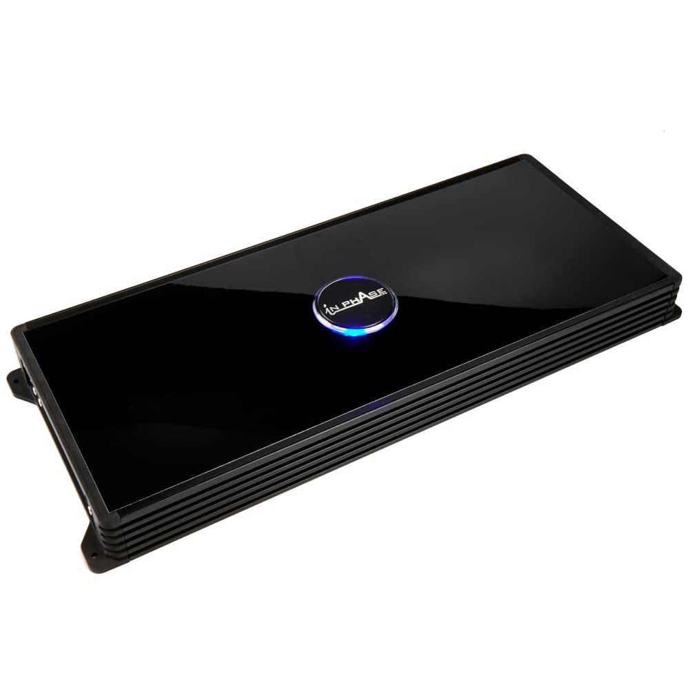 In Phase Car Audio IPA7001D - Amplificador de subwoofer monobloque estable de 1 ohmios, 7000 vatios, color negro