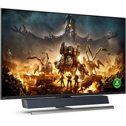 Philips Monitor 559M1RYV/00-55 Pulgadas UHD, USB-C, 144Hz, 4ms, VA, FlickerFree, Low Blue Mode (3840x2160, 750 CD/m, HDMI 3x2.1, Displayport 1x1.4, USB Hub)