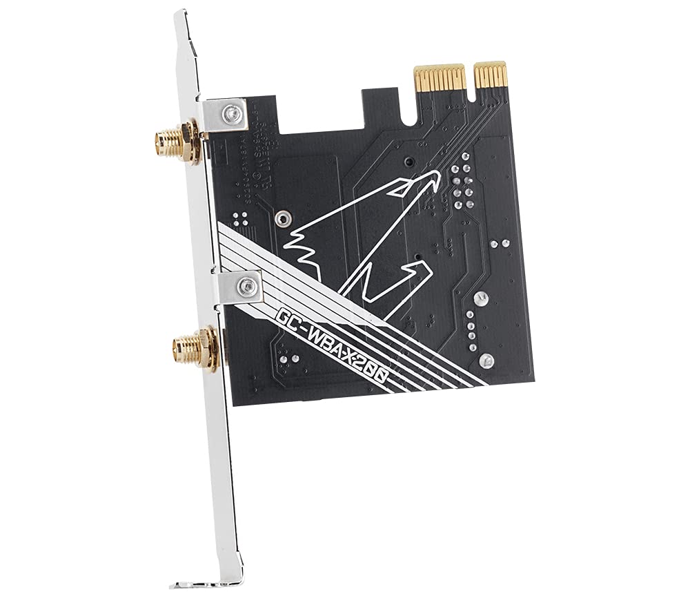 Gigabyte , GC-WBAX200, GC-WBAX200 Dual-Band WiFi 6 2x2 MIMO Wireless PCIe Adapter with Bluetooth 5