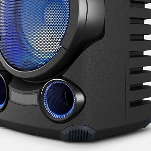 Sony MHC-V43D Party Speaker - Sistema de Audio de Alta Potencia Bluetooth con Sonido de Fiesta omnidireccional e iluminación Multicolor