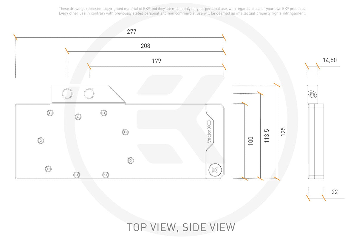 EK Water Blocks compatible EK-Quantum Vector XC3 RTX 3070 D-RGB - Nickel + Acryl