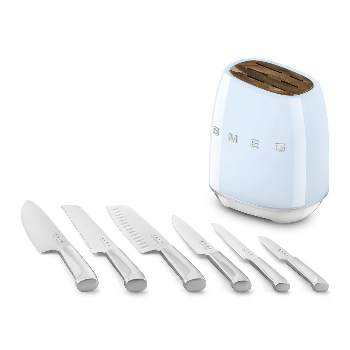 SMEG KBSF02PB, Bloque de cuchillos 50's Style, Pastel blue