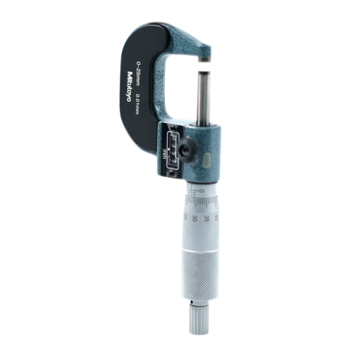 Mitutoyo 193-101 Micrómetro digital exterior con contador mecánico, rango de 0 mm-25 mm
