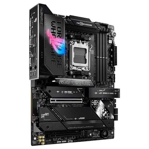 ASUS ROG Strix X870E-E Gaming WiFi - Placa Base AMD ATX, 18+2+2 etapas de Potencia, DDR5, 5X M.2, PCIe 5.0 Compatible con GPU de última generación, WiFi 7, USB 20G con PD 3.0 de hasta 30 W