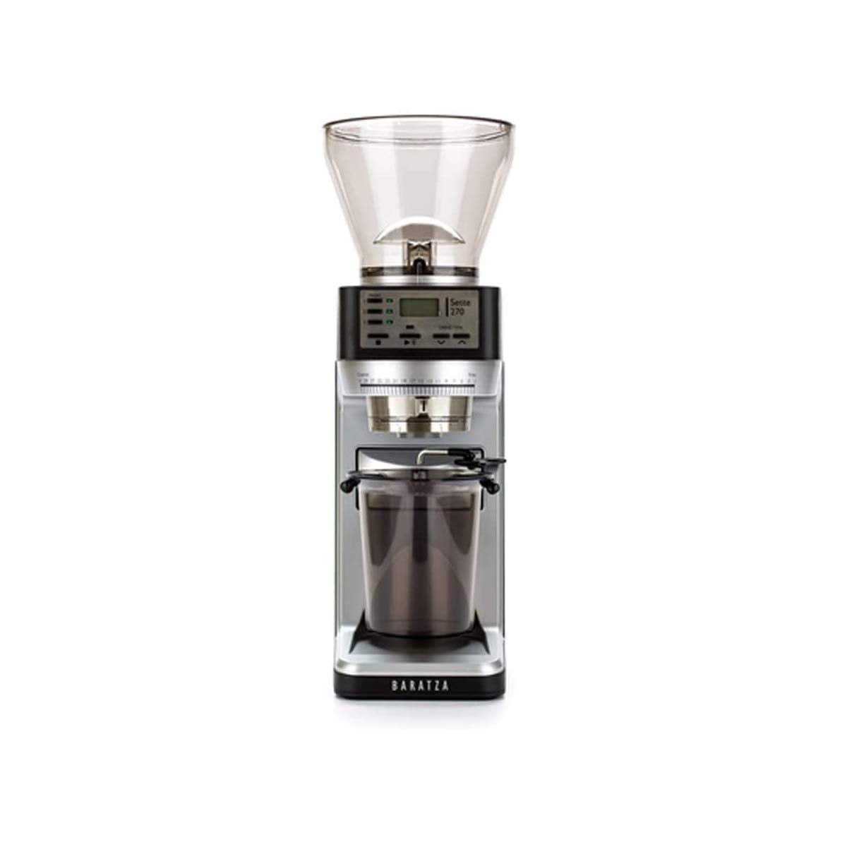 Baratza Argent/Noir Molinillo de café electrónico, 270 W, 1 Liter, Acero Inoxidable plástico, Negro Y Transparente