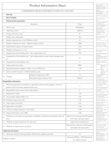 Samsung Galaxy S25 FE 512GB, Teléfono Móvil con IA, Marco Ligero 7,5mm, Pantalla FHD+ 6,7", Cámara 50MP, Exynos 2400, 8GB RAM, Garantía Fabricante 3 Años + 1 Año Extra, Blanco (Versión Española)