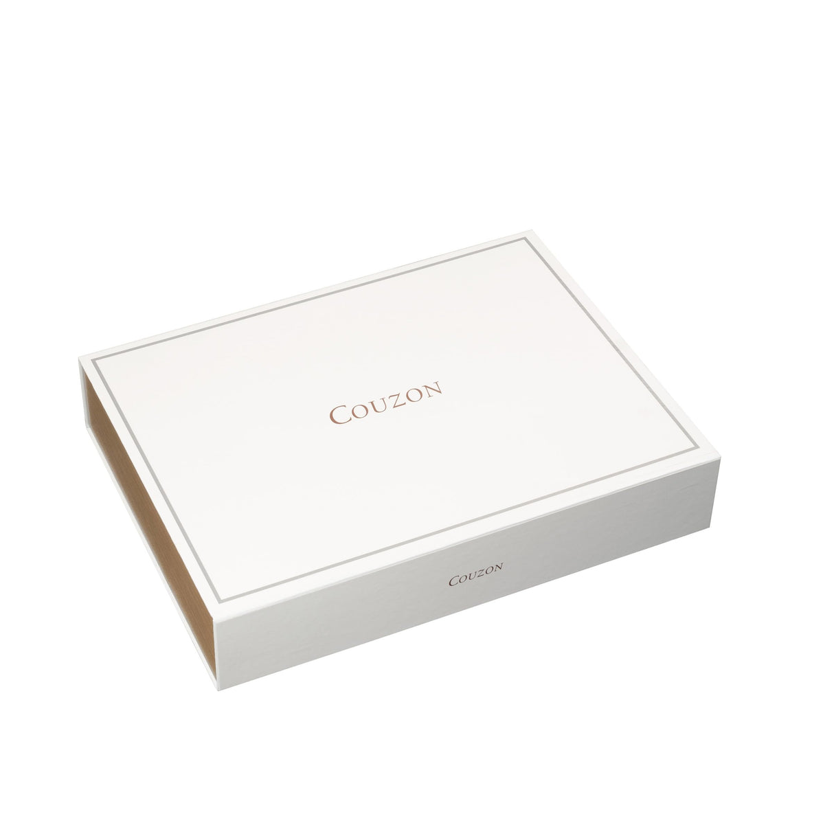 COUZON Haikou Cubertería de 50 Piezas en Estuche de Madera, Acero Inoxidable, Plateado