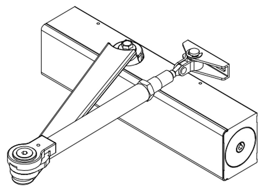 Cisa - Cierrapuertas new profesional-plus f. regulable 2ñ6 con retencion gris aluminio