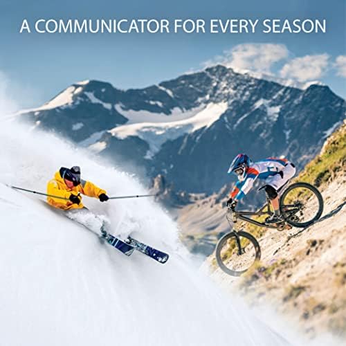 Cardo Sistema de comunicación para Casco PACKTALK Outdoor, Ideal para esquí, Snowboard y Ciclismo (Blanco, Doble)