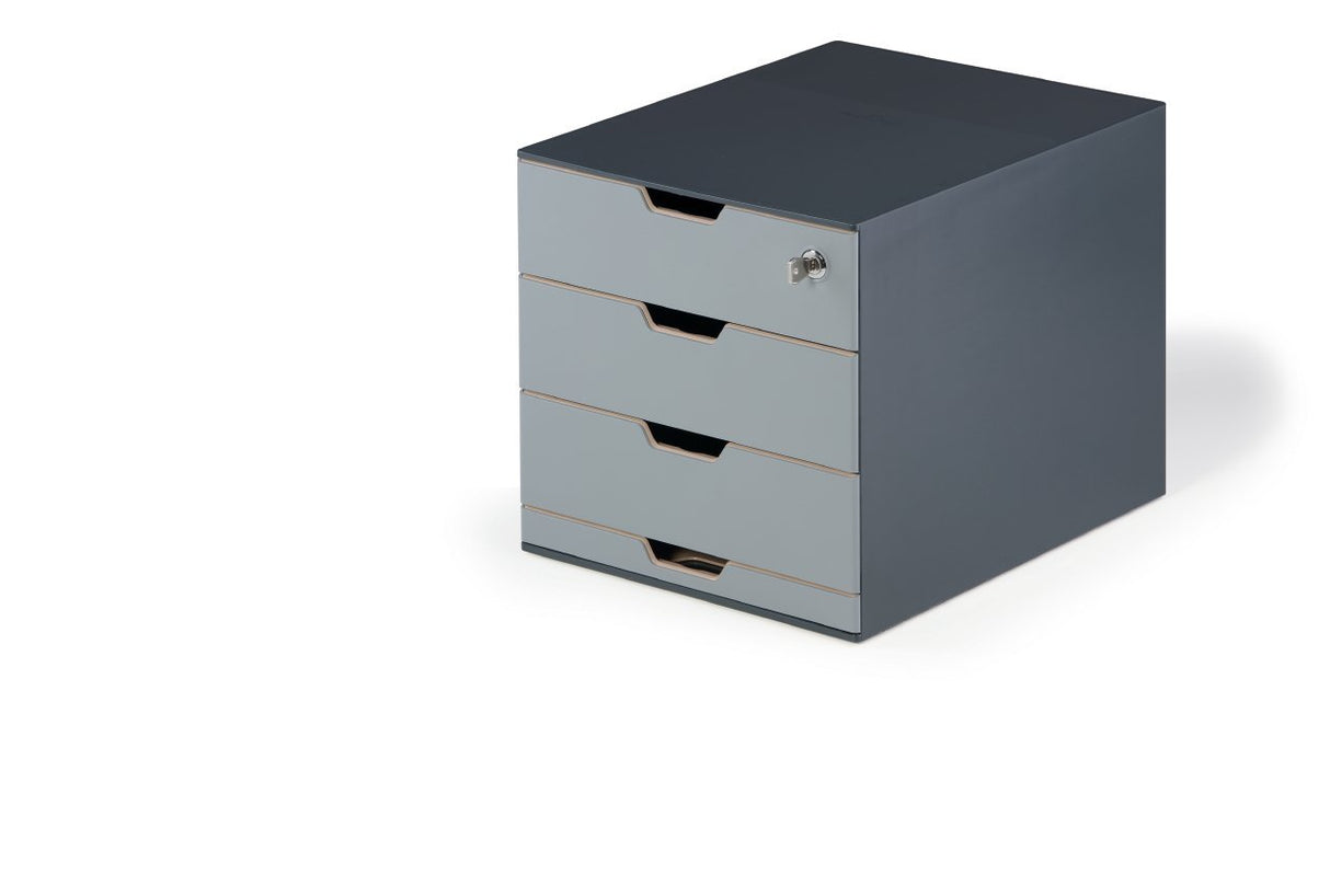 Durable 338558 Caja para café COFFEE POINT BOX para organizar cápsulas de café, sobres de azúcar,cucharillas, servilletas, bolsas de té y mucho más, antracita