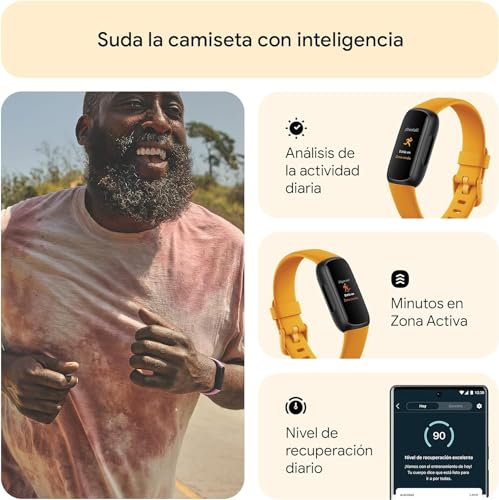 Google Pixel 8 Pro - Smartphone Android Libre con Lente teleobjetivo - Obsidiana, 128GB + Fitbit Inspire 3, la Pulsera de Salud y Actividad física con hasta 10 días de batería - Amarillo Ocre