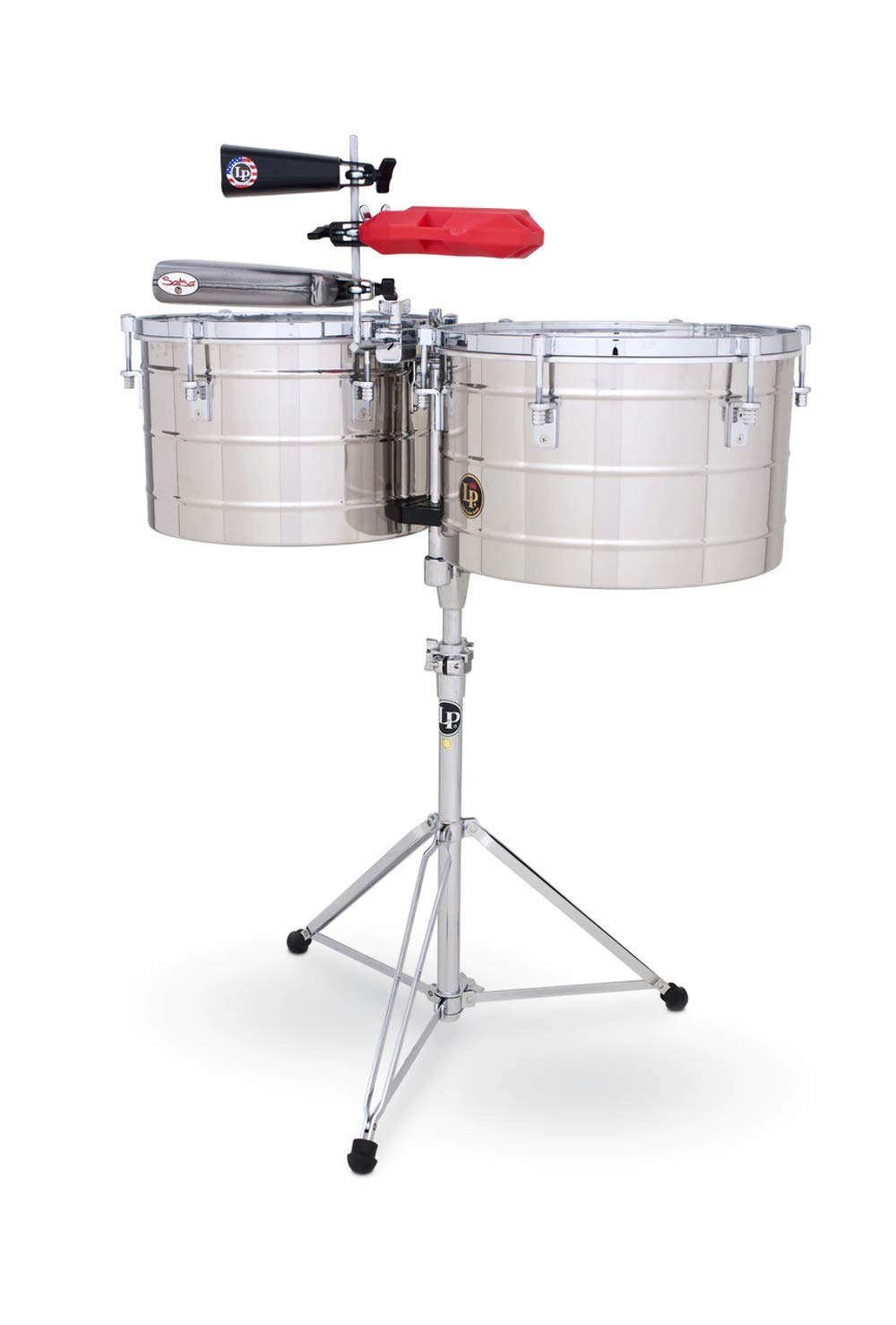 LP Latin Percussion Timbales Tito Puente Thunder Timbs Acero Inoxidable 15"/16" LP258-S