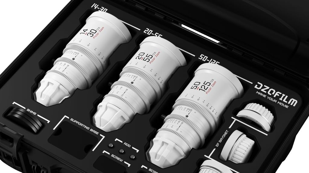 Pictor Zoom - Kit de 3 Lentes (14-30/20-55/50-125 T2.8), Color Blanco