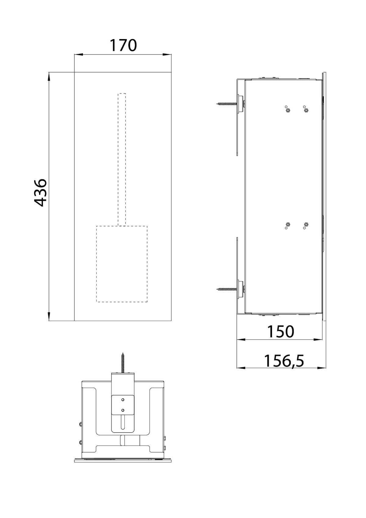 Emco Módulo de Inodoro asis Pur con Tope de Puerta Izquierda para Puerta Izquierda, empotrable, 435 mm, Blanco Alpino Mate