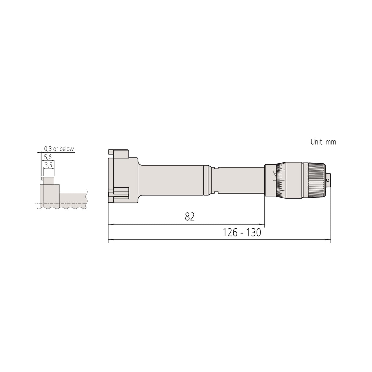 Mitutoyo 368-165 - Micrómetro de diámetro (16-20 mm)