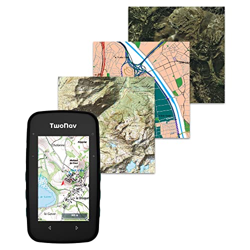 TwoNav Cross Plus + Mapa de Francia IGN Topo Completo, GPS de Deportes con Pantalla de 3,2 Pulgadas para Bicicleta de montaña, Ciclismo, Trekking o Senderismo con Tarjetas Incluidas. Color Turquesa