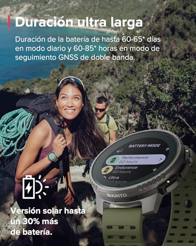 SUUNTO Vertical Reloj Deportivo - Smartwatch GPS, GPS de Doble Frecuencia, Mapas sin Conexión Gratuitos, Autonomía de hasta 50 Días, Carcasa Resistente Militarmente, Resistente al Agua hasta 100m