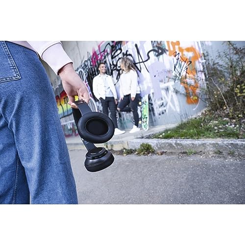 Hama | Auriculares Bluetooth Over‑Ear con Altavoz Integrado – Plegables, Graves Potentes, Ecualizador 3 Modos, microSD, Llamadas Manos Libres, 18 h Batería