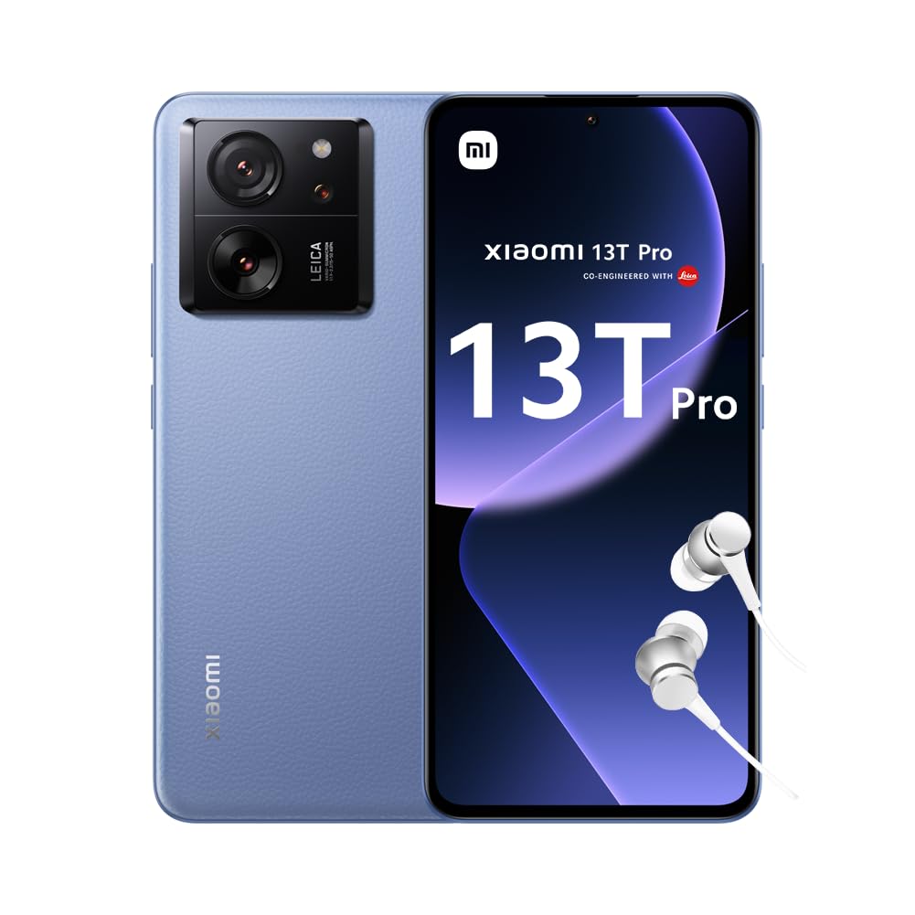 Xiaomi 13T Pro - Smartphone de 16+1TB, Cámara Leica, Pantalla 6.67" AMOLED CrystalRes 1,5K+144Hz, Mediatek Dimensity 9200+, Carga Turbo 120W, 5000mAh, Azul Alpino (Versión ES)