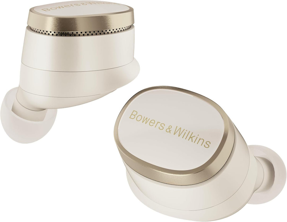 Bowers & Wilkins Pi8 Auriculares inalámbricos True Wireless con Bluetooth, AptX, cancelación de Ruido Activa (ANC) y micrófonos Integrados - Dove White