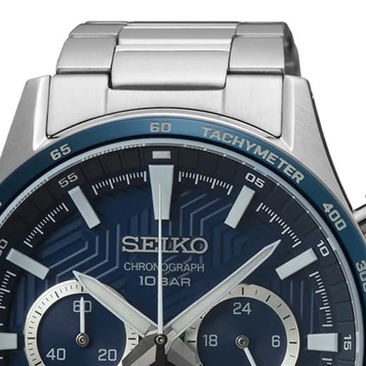Seiko Reloj Analógico para Hombres de Cuarzo con Correa en Acero Inoxidable SSB445P1