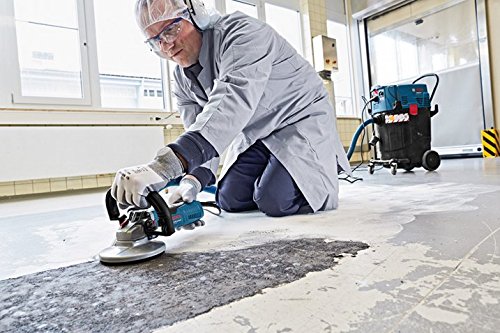 Bosch Professional GBR 15 CA - Lijadora de hormigón (1500 W, Ø 125 mm, cubierta anti-polvo, en maletín)