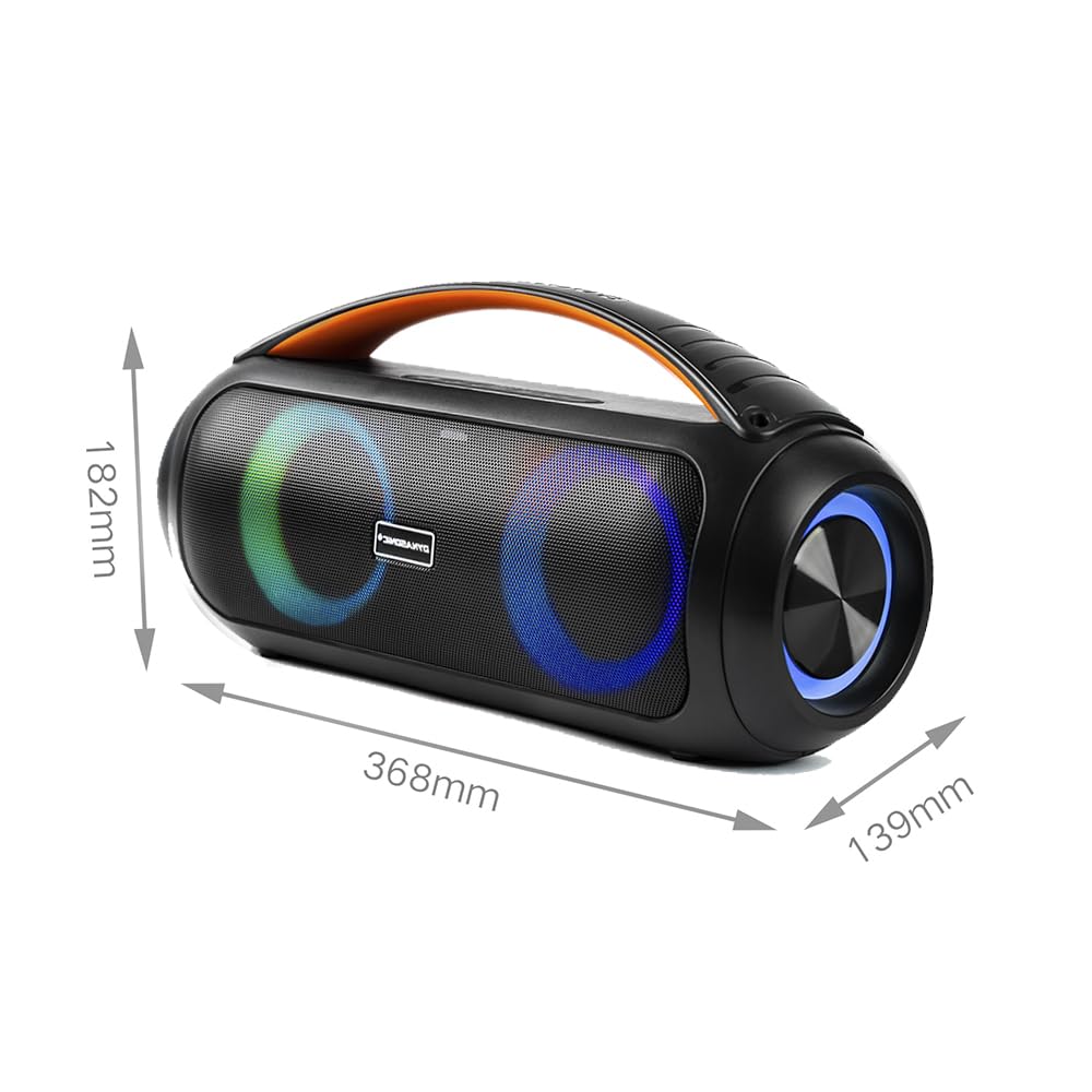 DYNASONIC D93 Altavoz Bluetooth portatil IPX5 Waterproof. Altavoz Exterior inalambrico. Wireless Stereo. Reproductor de Sonido Potente. Micro-SD, USB.