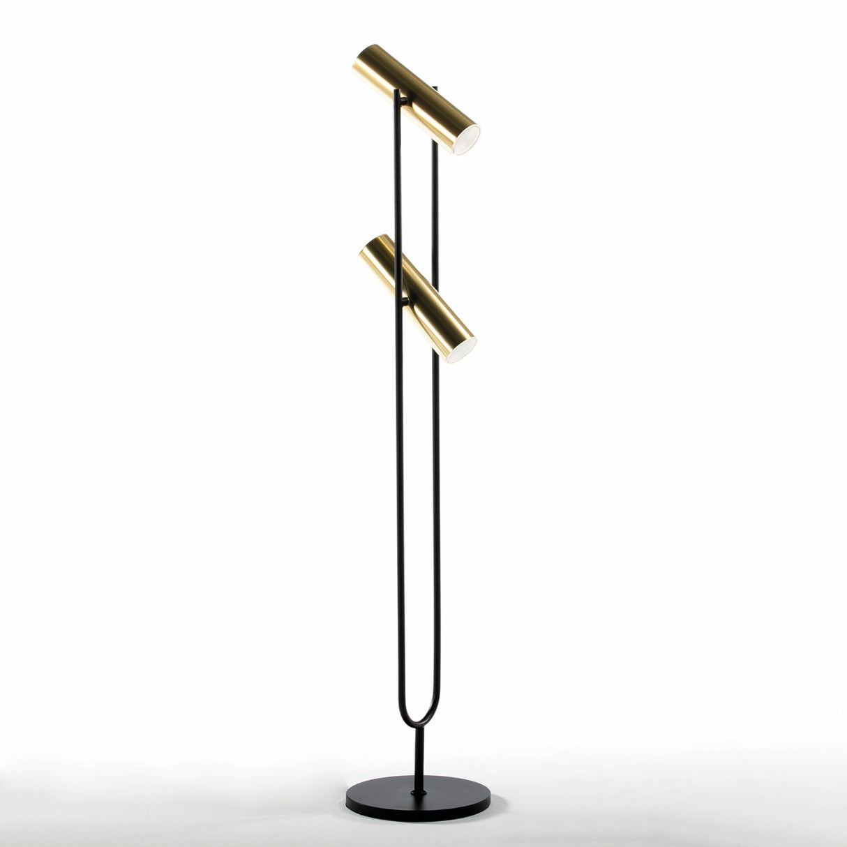 LAMPARA DE PIE 22X22X120 METAL ORO/NEGRO